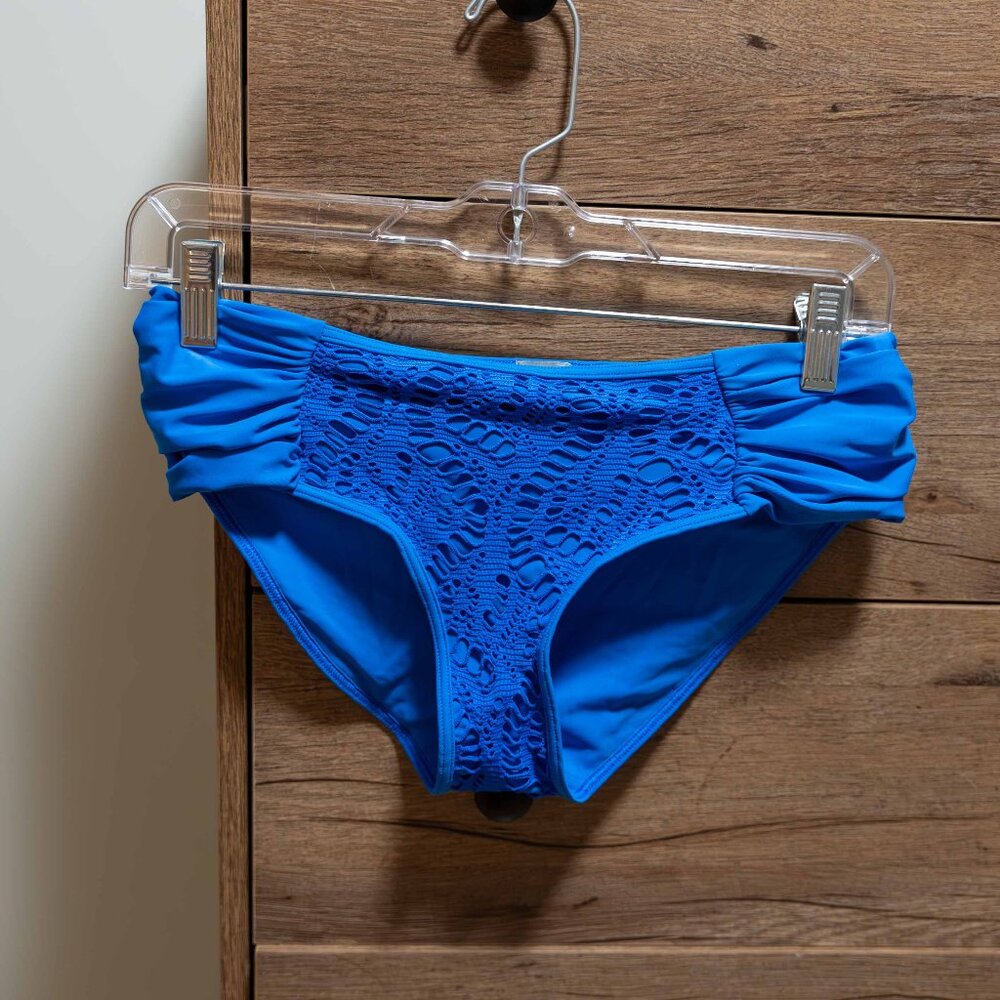 Aerie Swimsuit Bikini Bottoms - Blue Lace - Size M